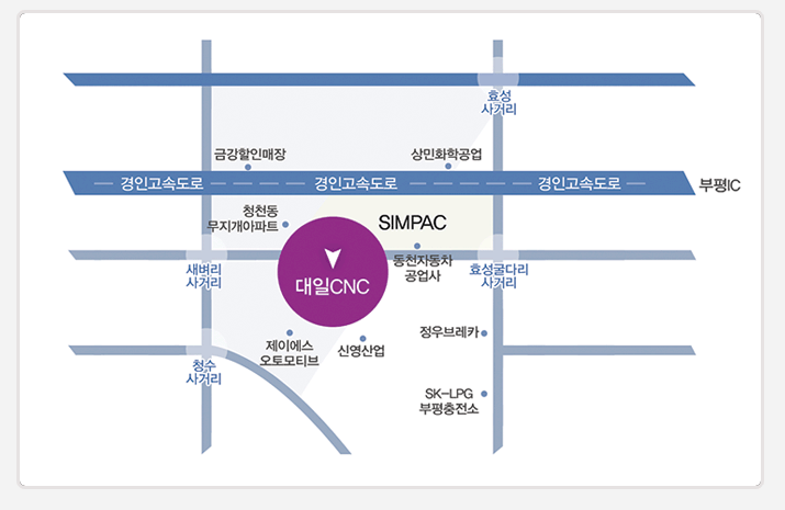 회사위치 대일cnc